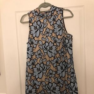 Trace Reese for Anthropologie Blue High Neck Dress